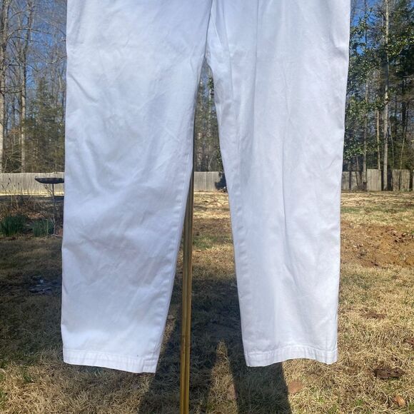 Talbots White Cotton Stretch Relaxed Chino Pants - Picture 6 of 9